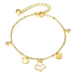 18K Gold Plated stainless Steel Bracelet – Waterproof & Hypoallergenic